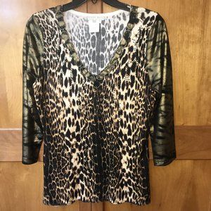 Alberto Makali Leopard Print Sweater Size L